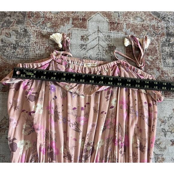 Spell and The Gypsy Collective Wild Bloom Strappy Maxi Dress in Blush Size S - Picture 5 of 9